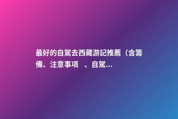 最好的自駕去西藏游記推薦（含籌備、注意事項、自駕路線等）